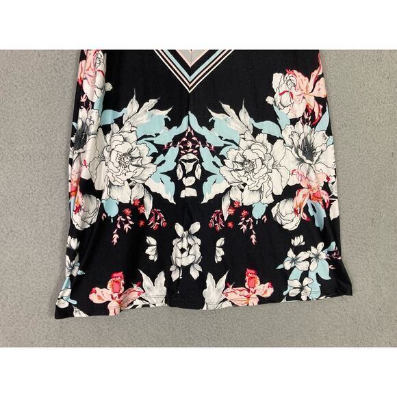 Secret Treasures Plus Size 18W Black Floral Sleep‎ Tank Top Adjustable Strap - Picture 6 of 9